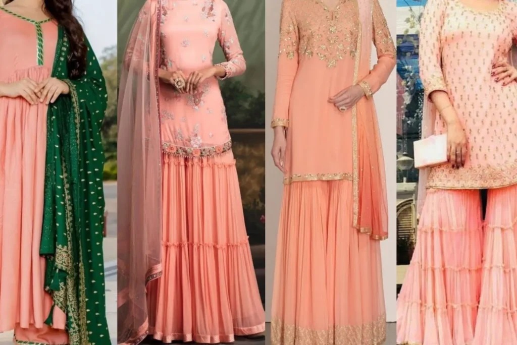 which lipstick suits on peach colour dress