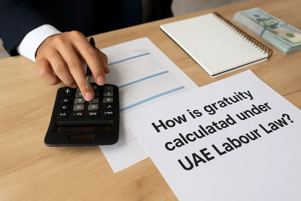 How is gratuity calculated under UAE Labour Law